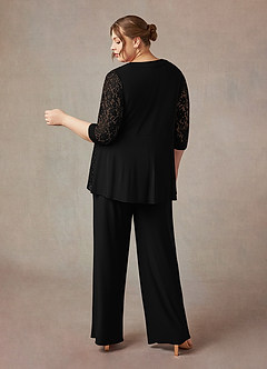 Azazie Mamrie Abiti per la Madre della Sposa Abito Tuta Pantaloni in Pizzo Nero image12