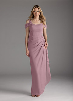 Azazie Weitzman Mother of the Bride Dresses Dusty Rose Sheath Sequins Mesh Dress image3