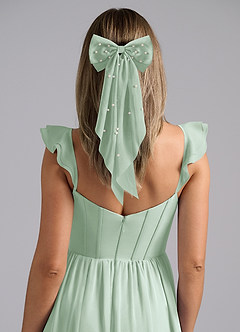 front Pearl Hair Bow Hair Clip