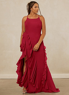 Christian Siriano Bridal for Azazie 1006 Bridesmaid Dresses Scarlet Mermaid Ruched Chiffon Dress image10