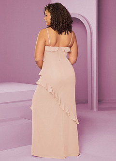 Barbie ♥ Azazie Jurken voor bruidsmeisjes Jurk van Chiffon met Kolom Engelse Roos image10