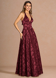 Isabeau Wine Maxi Dress image4