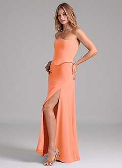 Azazie Jenilyn Bridesmaid Dresses Sunset A-Line Strapless Chiffon Dress image5