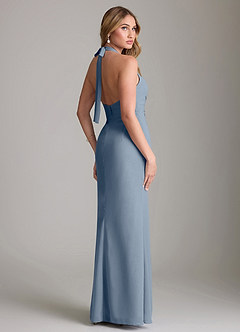 Azazie Valerie Bridesmaid Dresses Twilight Mermaid Pleated Chiffon Dress image2