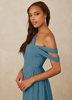 Christian Siriano Bridal for Azazie 1014 Bridesmaid Dresses Bermuda A-Line Off the Shoulder Chiffon Dress image2