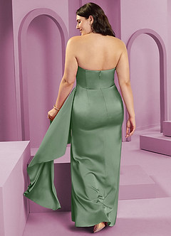 Barbie ♥ Azazie Final Sale Matcha Sheath Strapless Stretch Satin Convertible Dress image10