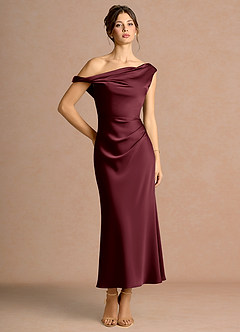 Grevina Wine Maxi Dress | Azazie