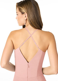 Azazie Carolina Final Sale Rosette Mermaid Ruched Chiffon Dress image5