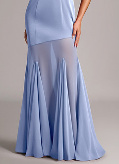 Azazie Uma Robes de demoiselle d'honneur Robe Sirène Convertible en Mousseline de soie Sans bretelles Eis image6