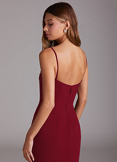 Azazie Saige Bridesmaid Dresses Burgundy A-Line Off the Shoulder Chiffon Convertible Dress image9