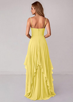 Azazie Zaina Brautjungfernkleider A-Linie Chiffon Kleid Kanarienvogel image6
