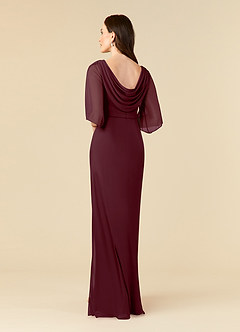 Azazie Magdalene Mother of the Bride Dresses Cabernet Sheath Sequins Mesh Dress image3