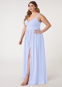 Azazie Chanel Bridesmaid Dresses Lavender A-Line Pleated Chiffon Dress image10