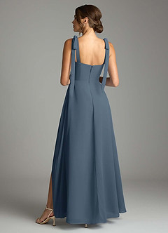 Azazie Debra Bridesmaid Dresses Neptune A-Line with Pockets Chiffon Convertible Dress image10
