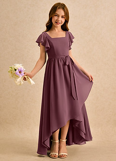 Azazie Milly Girls Formal Flower Girl Klänningar Klä A-Line i Chiffong Plisserad image1