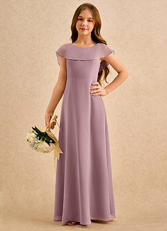 Azazie Kittie Girls Formal Flower Girl Klänningar Klänning A-Line i Chiffong image5