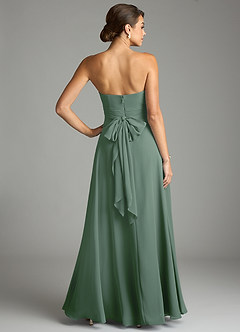 Azazie Tamira Suknie dla druhen Linia A Pofałdowany Szyfon Do ziemi Sukienka image4