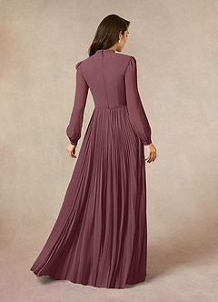 Azazie Adellah vestidos de madre de la novia Vestido de Sangrado de Gasa de Corte En A con Plisado image3