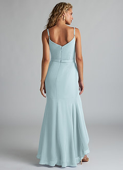 Azazie Summer Final Sale Mist Mermaid Scoop Cowl Chiffon Dress image2