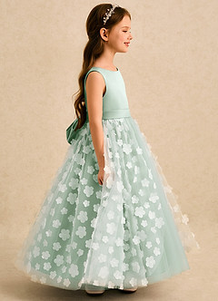 Azazie Maya Flower Girl Klänningar Klä Balklänning i Tyll Rosett image3