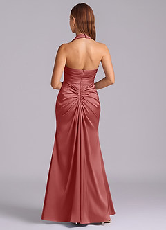 Azazie Destiny Bridesmaid Dresses Antique Rose Mermaid Sweetheart Neckline Stretch Satin Dress image2