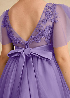 Azazie Queenie Flower Girl Dresses Tahiti A-Line Lace Dress image6