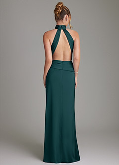 Azazie Gracelynn Brautjungfernkleider Etui Plissee Stretch-Satin Kleid Kiefer image8