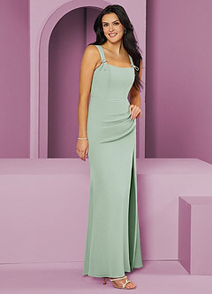 Barbie ♥ Azazie Bridesmaid Dresses Agave Mermaid Pleated Chiffon Dress image4