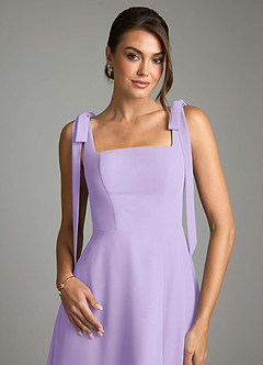 Azazie Debra Jurken voor bruidsmeisjes Converteerbaar Jurk van Chiffon met A-Lijn met Zakken Lila image2
