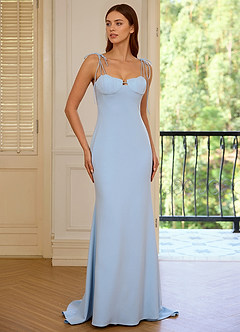 Thalassa Sky Blue Oceanic Neckline Lace-up Prom Dress image4