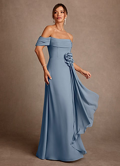 Azazie Amherst Mother of the Bride Dresses Twilight A-Line Off the Shoulder Chiffon Dress image2