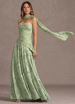 Gabriela Light Green Maxi Dress image2