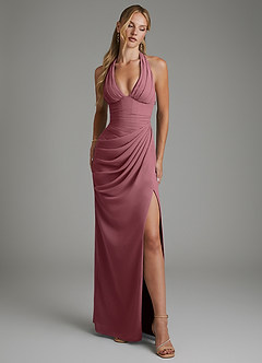 Azazie Tina Abiti da Damigella Abito Sirena in Chiffon Corsetto Rosa Del Deserto image1