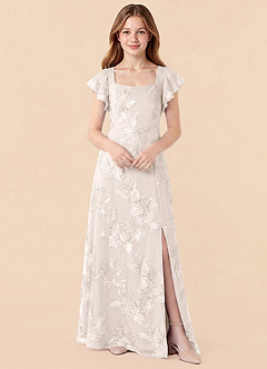 front Azazie Jaymie Junior Formal Dress