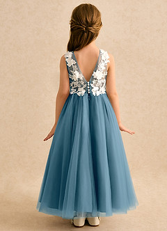Azazie Mixie Flower Girl Dresses Bermuda Ball-Gown Lace Dress image4