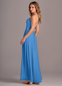 Azazie Mei Bridesmaid Dresses Blue Jay A-Line Chiffon Dress image5
