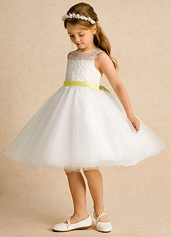 Azazie Lettie Flower Girl Klänningar Klänning Balklänning i Spets image3