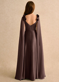 Azazie Rosita Girls Formal Flower Girl Klänningar Klänning A-Line i Stretch Satin Plisserad image2