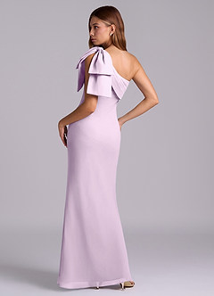 Azazie Yuanna 신부 들러리 드레스 인어 한쪽 어깨 쉬폰 바닥 길이 드레스 image6