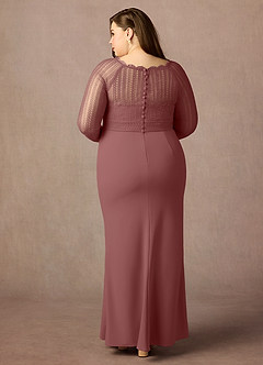 Azazie Peggy Mother of the Bride Dresses Desert Rose Sheath Lace Dress image8