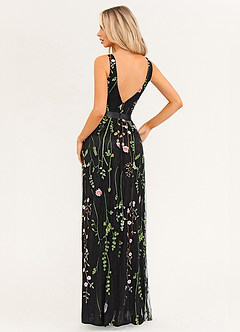 Forever Lovable Black Floral Embroidered Maxi Dress image2