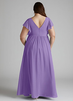 Azazie Zella Bridesmaid Dresses Tahiti A-Line Lace Chiffon Dress image10