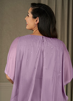 Azazie Aspyn Final Sale Wisteria Sheath Beaded Mesh Dress image14