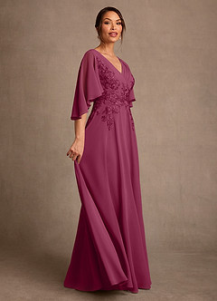 Azazie Tilda Abiti per la Madre della Sposa Abito A-Line in Chiffon Pizzo Gelso image3
