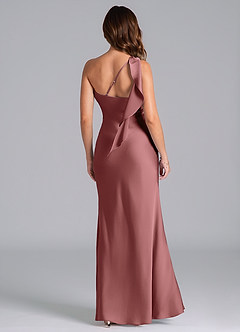 Azazie Driea Brudtärnklänningar Klä av Sjöjungfru i Stretch Satin Ena axeln Ametist image2