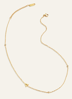 front Sideways Initial Letter Necklace