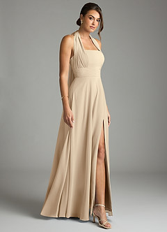 Azazie Tamira Suknie dla druhen Linia A Pofałdowany Szyfon Do ziemi Sukienka image7