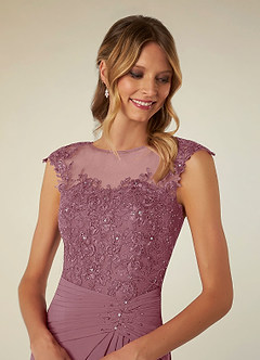 Azazie Libby Mother of the Bride Dresses Vintage Mauve A-Line Scoop Sequins Chiffon Dress image5