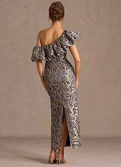 Maxi jurk Ismerelle Vergulde Marine image2