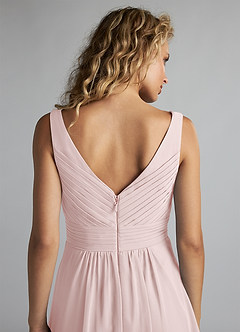 Azazie Grace Jurken voor bruidsmeisjes Jurk van Chiffon met A-Lijn Geplooid Blozend Roze image6